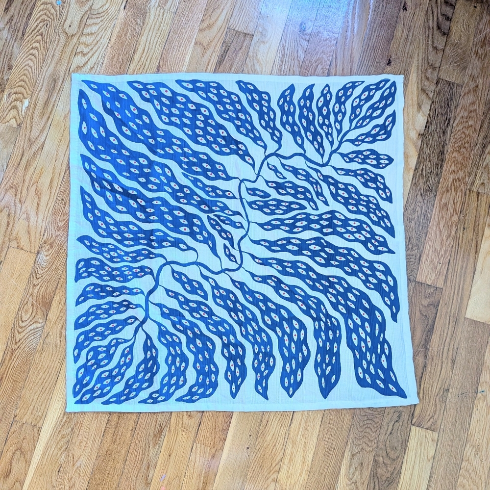 Lush Blue Leaf Bandana